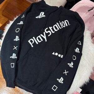 2020 Sony PlayStation Black Hoodie Small with White Symbols